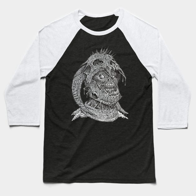 Zombie Skull Warrior #16 Baseball T-Shirt by rsacchetto